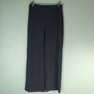 Boston Proper Womens Black Beyond Travel Wide Leg Crop Pull On Pants Size Small